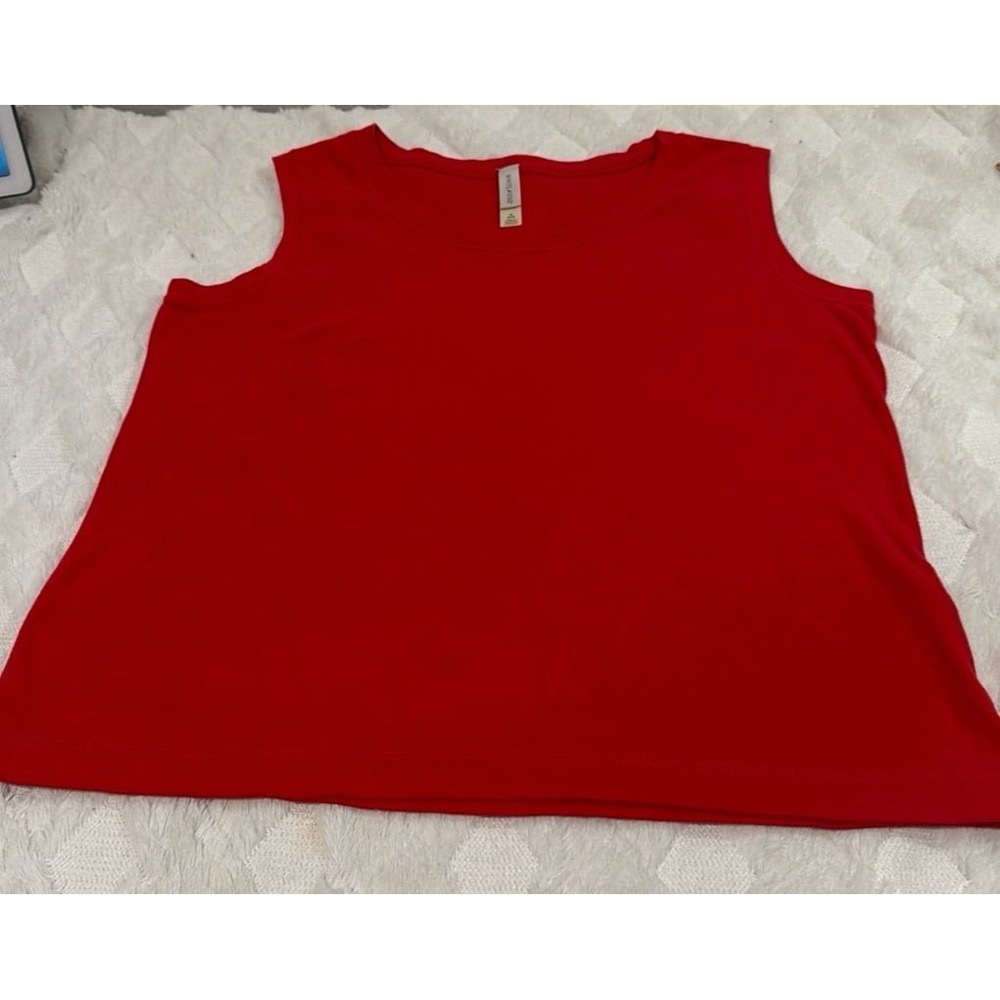 Beautiful red color white stag brand sleeveless women's tank top size medium